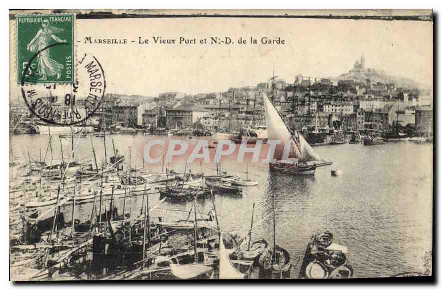 CPA Marseille le Vieux Port et N D de la Garde 
