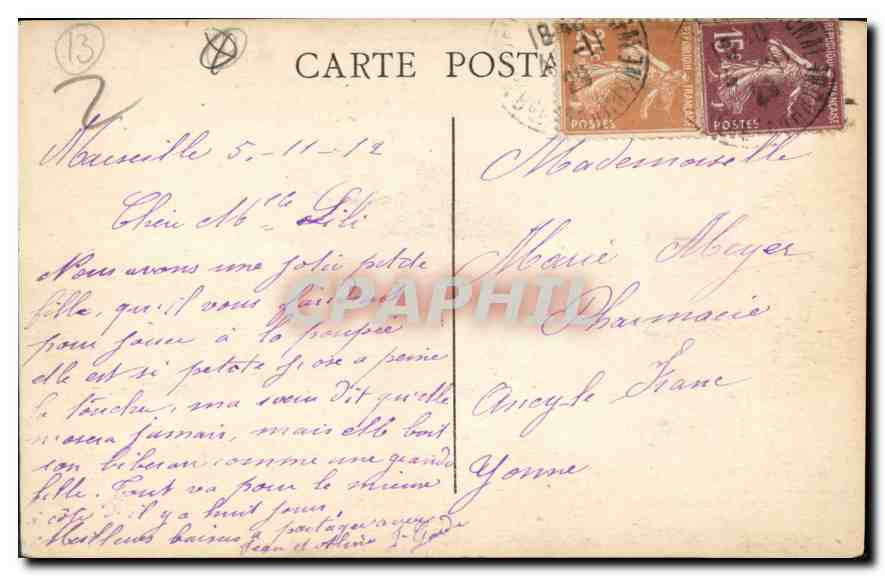 CPA Marseille Un Coin du Vieux Port  — Verso