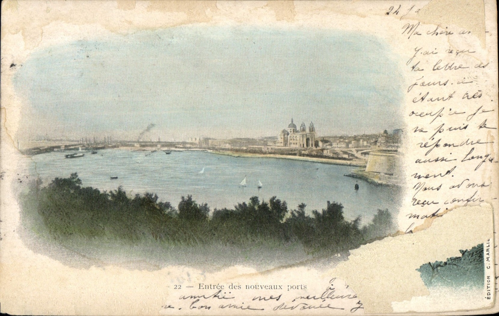 Eingang zu den neuen Häfen — Marseille — Edition C. MARILL n°22