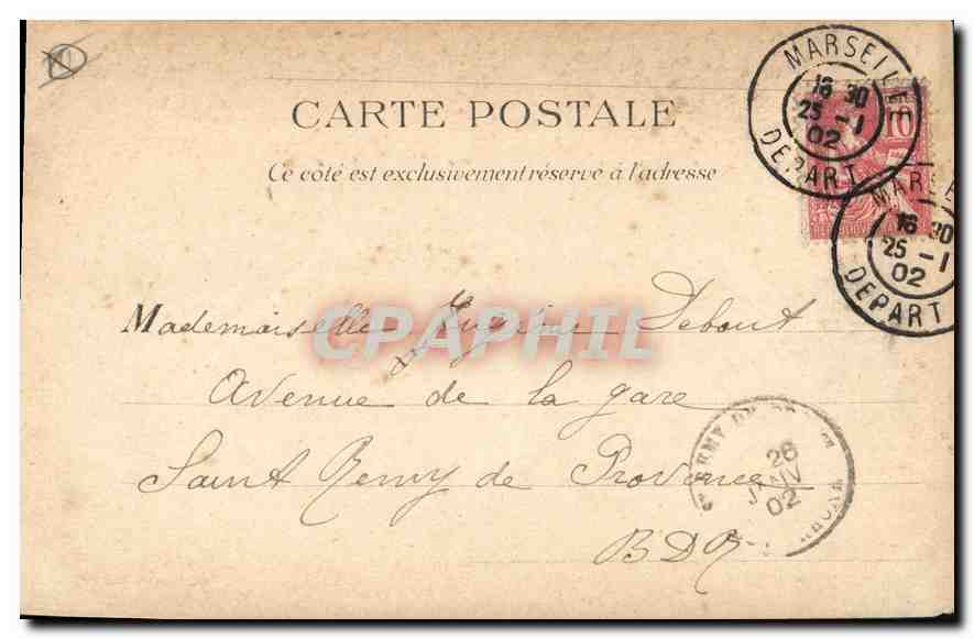 Eingang zu den neuen Häfen — Marseille — Edition C. MARILL n°22 — Rückseite