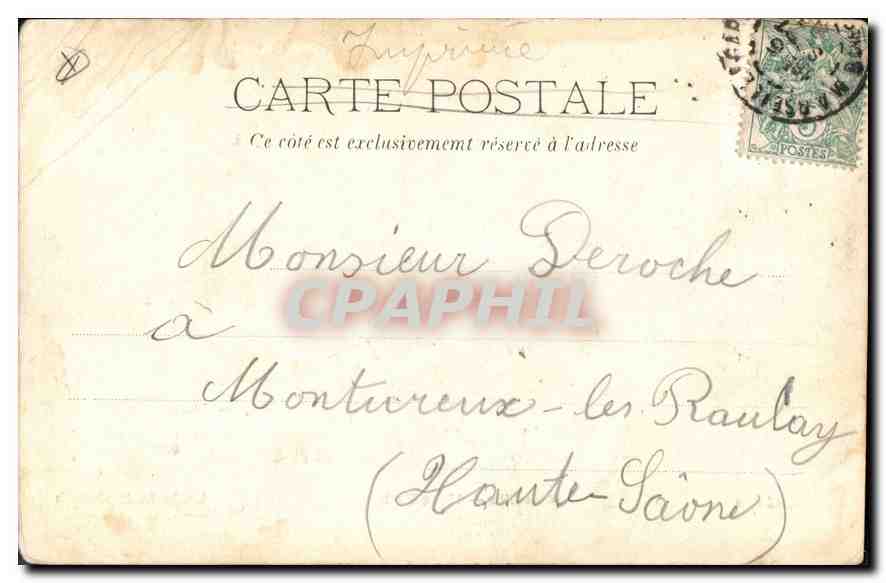CPA Marseille Vieux Port  — Verso