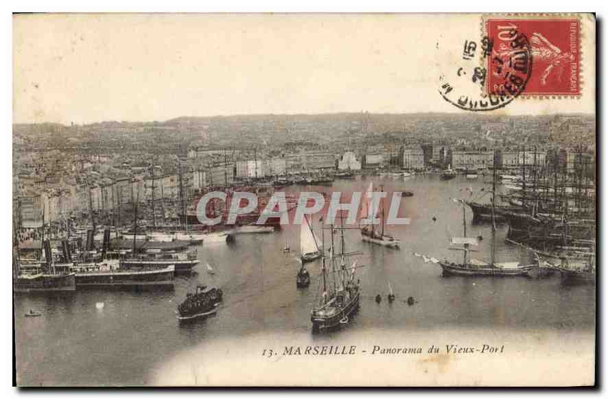 Marseille - Panorama du Vieux-Port — éditeur inconnu, n° 13