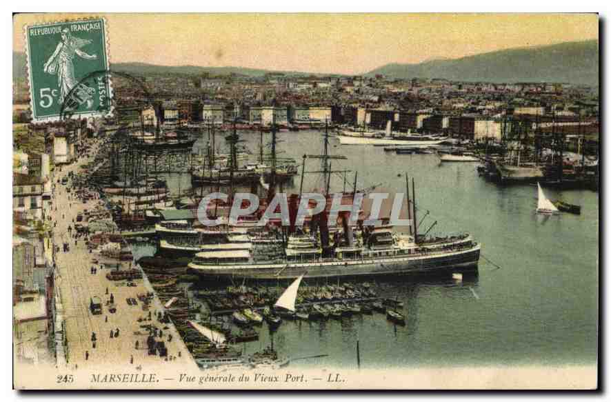 Marseille — Vue générale du Vieux Port — LL. — n°245