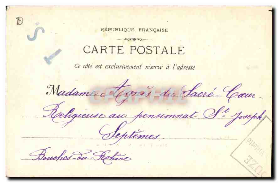CPA Marseille La Mairie  — Verso