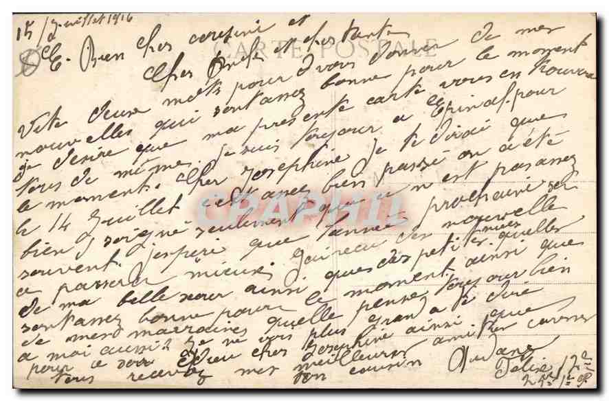 CPA Marseille La Mairie  — Verso