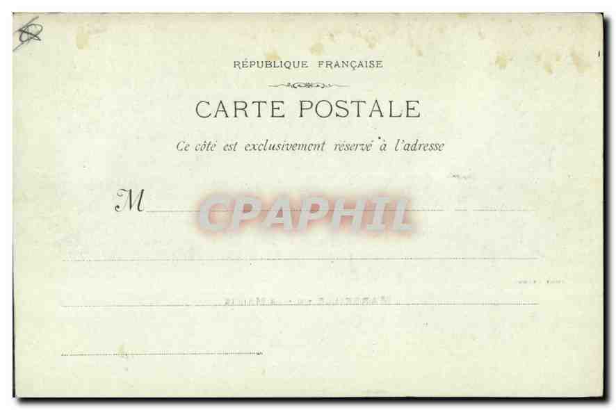 CPA Marseille La Mairie  — Verso