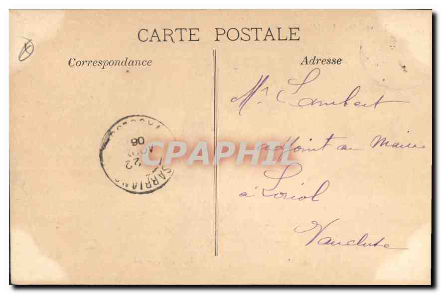 CPA Marseille La Mairie  — Verso