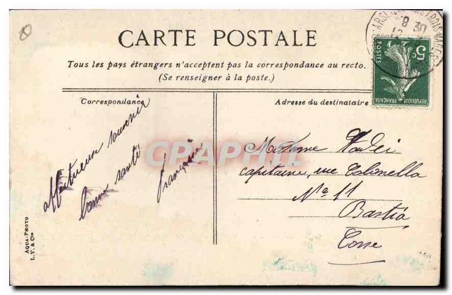 CPA Marseille L'Hotel de Ville  — Rückseite