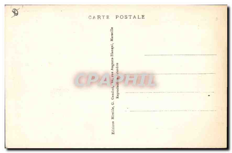 CPA Marseille La Mairie  — Rückseite