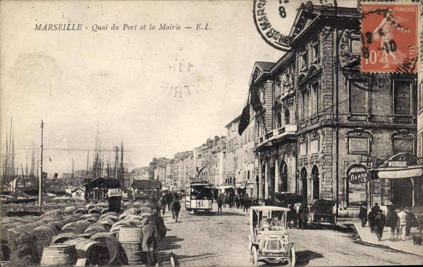 MARSEILLE - Quai du Port et la Mairie — E.L.
