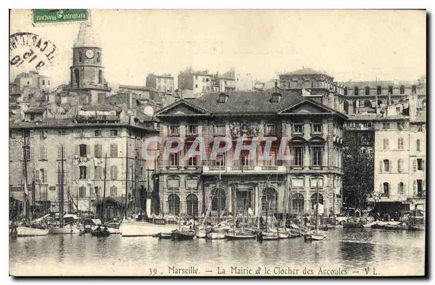CPA Marseille La Mairie et le Clocher des Accoules 