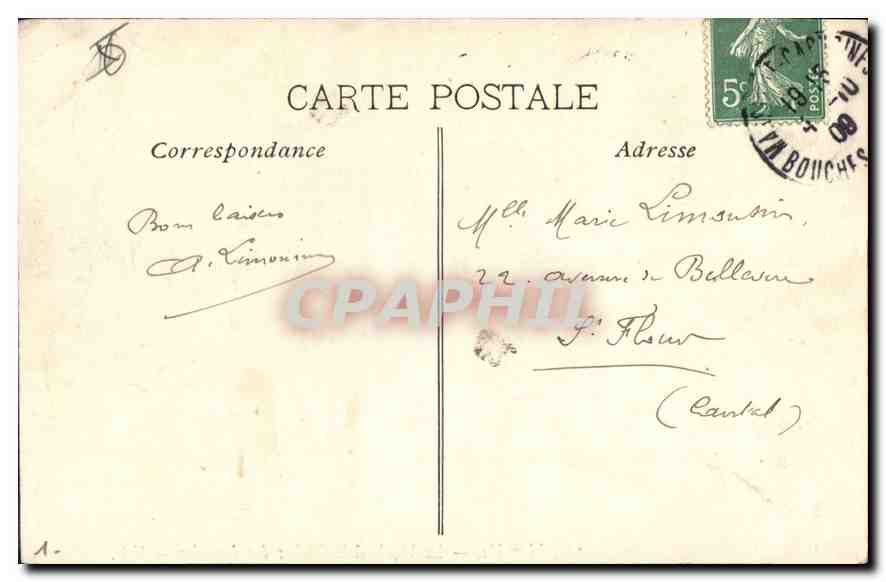 CPA Marseille La Mairie et le Clocher des Accoules  — Verso