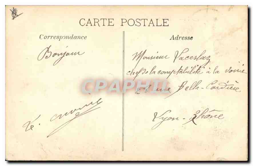 CPA Marseille Hotel de Ville  — Verso