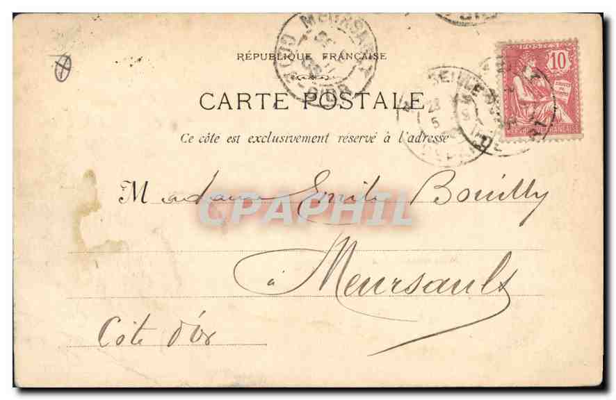 CPA Marseille La Mairie  — Verso