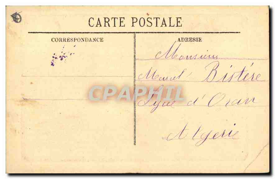 CPA Marseille L'Hotel de Ville  — Rückseite