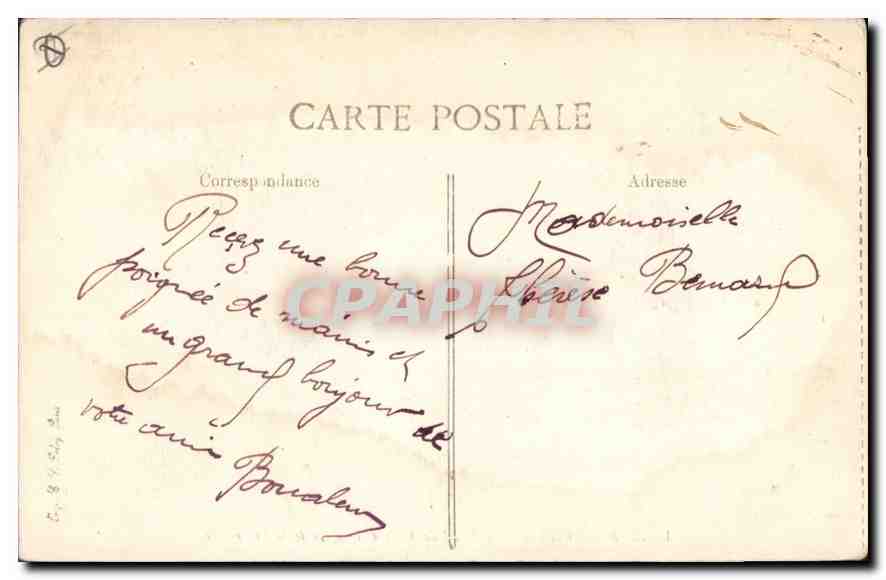 CPA Marseille L'Hotel de Ville et le Quai de la Fraternite  — Verso