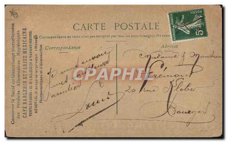 CPA Marseille Quai de la Fraternite le vieux port  — Verso