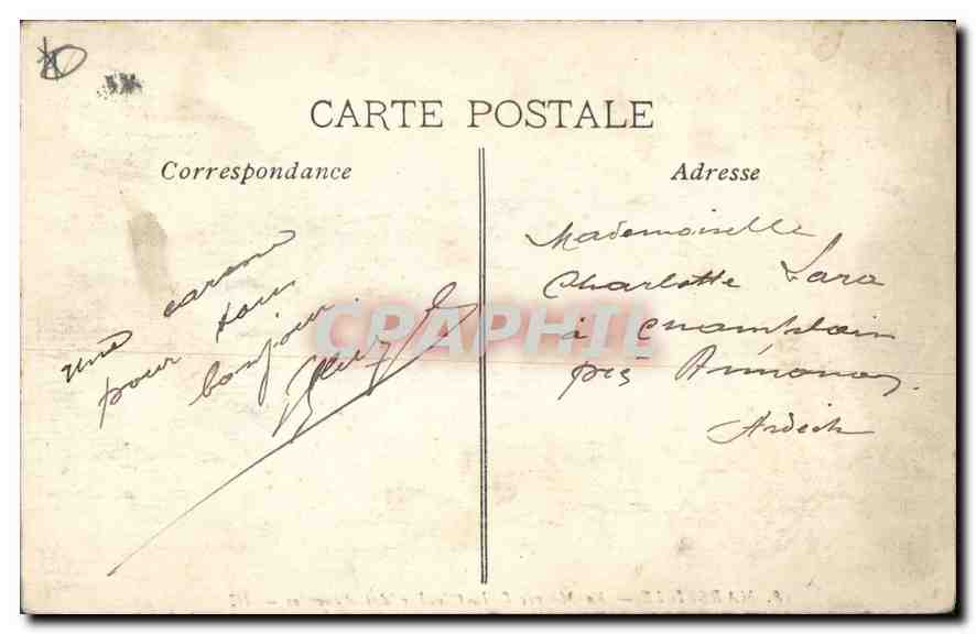 CPA Marseille La Mairie et le Clocher des Accoules  — Verso