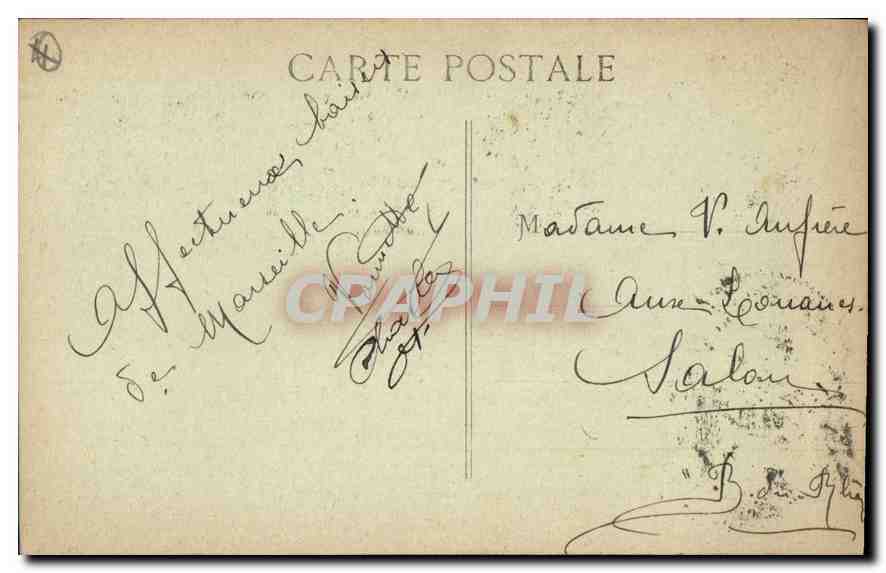 CPA Marseille La Mairie  — Verso