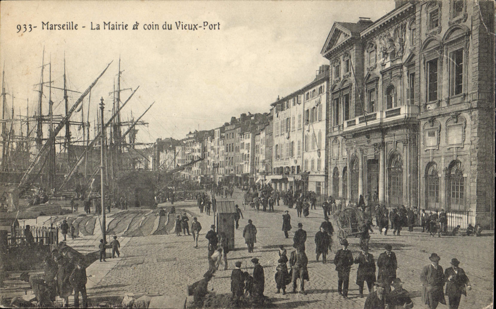 Marseille - La Mairie & coin du Vieux-Port — Photo de la ville, n° 933