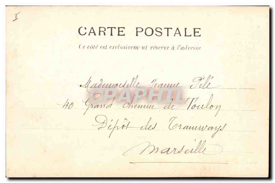 CPA Marseille Hotel de Ville  — Verso