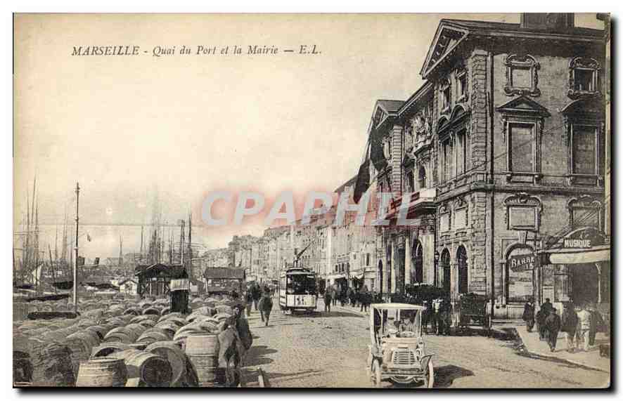 MARSEILLE - Quai du Port et la Mairie — E.L.