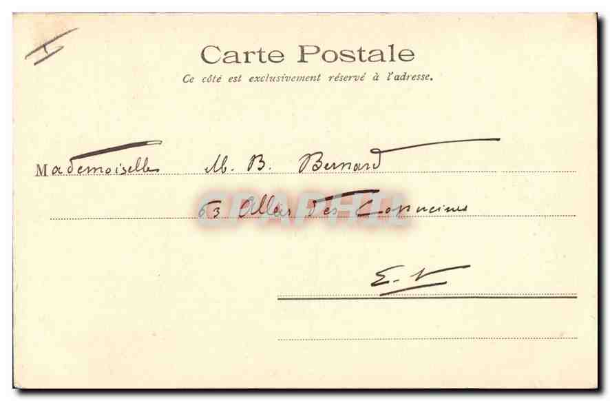 CPA Marseille Hotel de Ville  — Verso