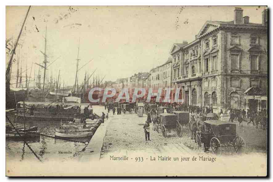 Marseille - 933 - La Mairie un jour de Mariage — Éditeur : Léon B. Journe — N° de série 933