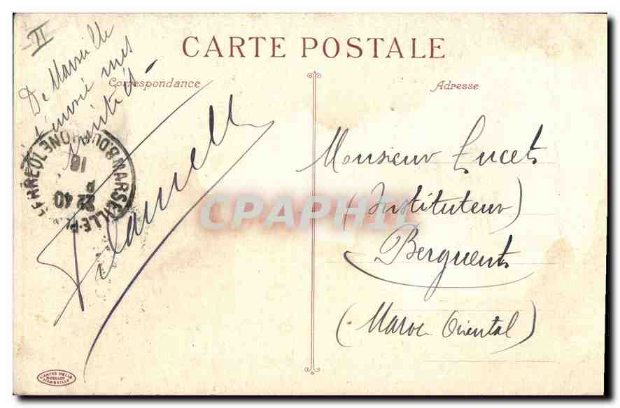 CPA Marseille Quai du Port  — Rückseite