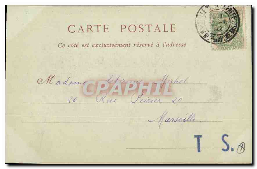 CPA Marseille l'Hotel de Ville  — Verso