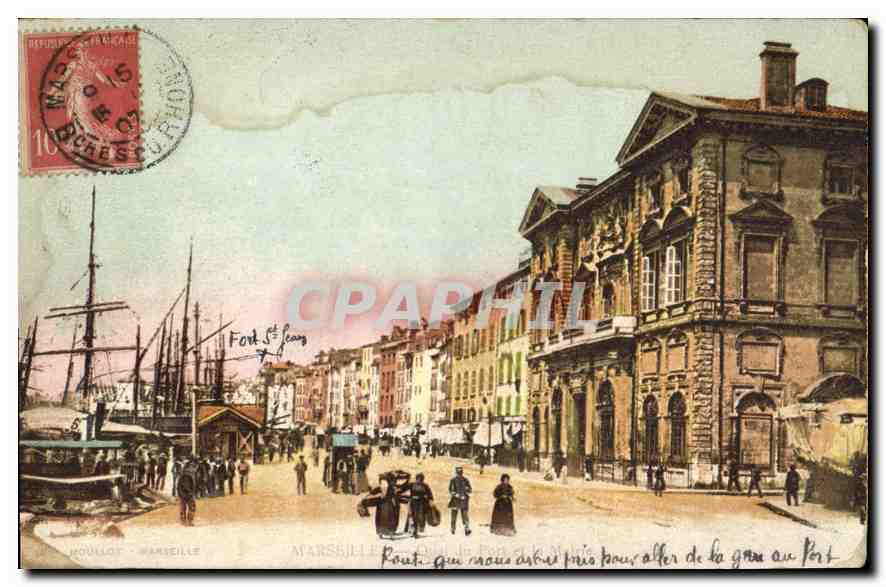 CPA Marseille Quai du Port et la Mairie 