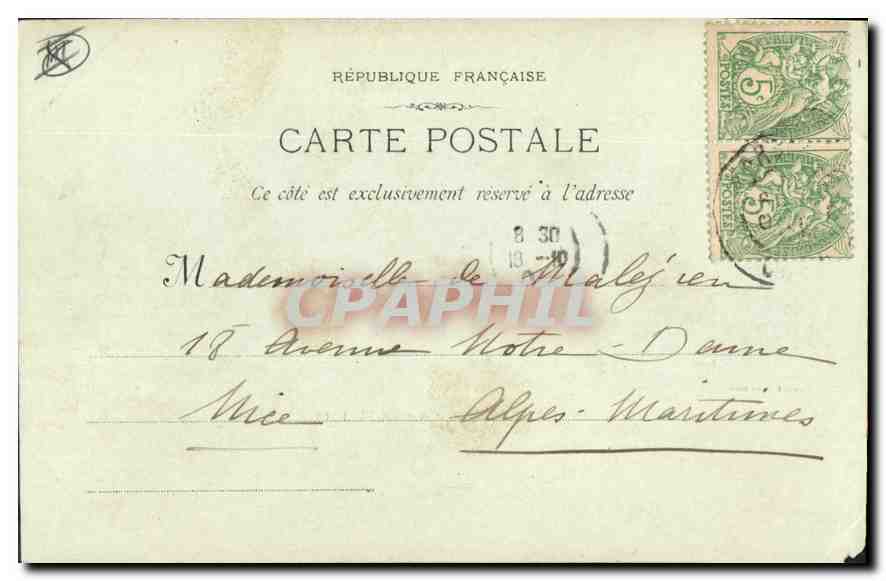 CPA Marseille la Mairie  — Verso