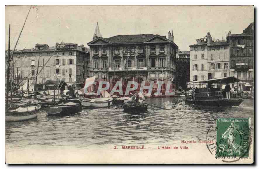 CPA Marseille l'hotel de Ville 
