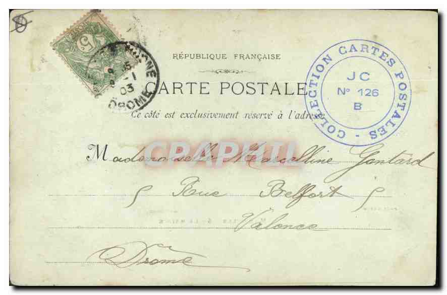 CPA Marseille la Mairie  — Verso