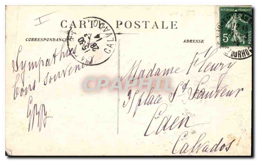 CPA Marseille l'hotel de Ville  — Verso