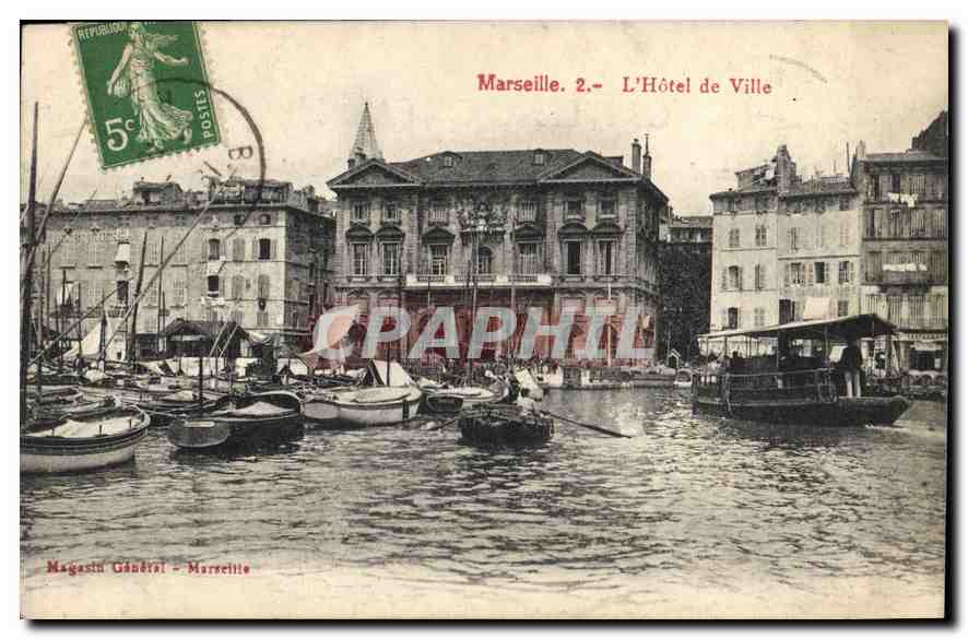 CPA Marseille l'hotel de Ville 