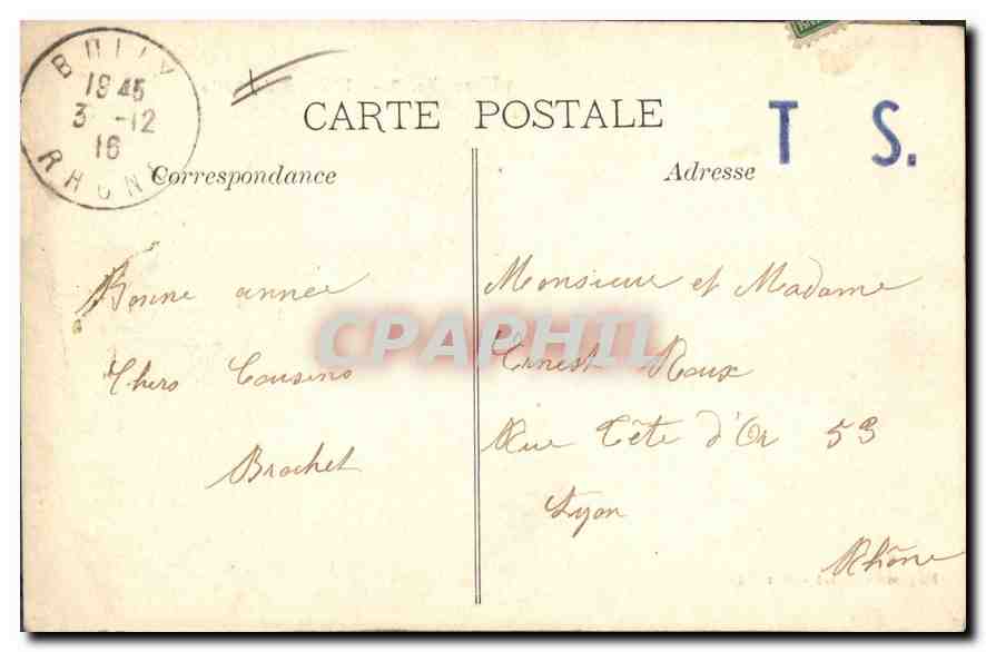 CPA Marseille l'hotel de Ville  — Rückseite