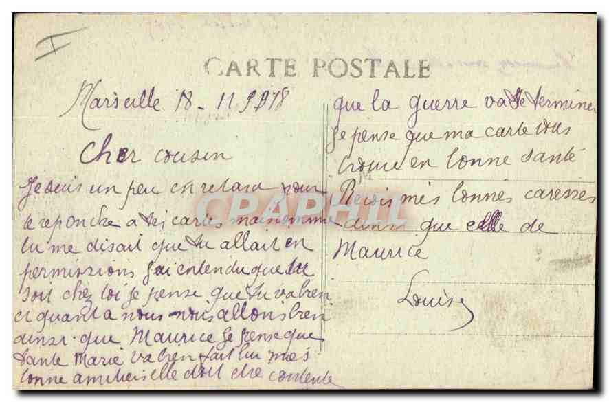 Marseille - Quai du Port - La Mairie — L.R. — Verso
