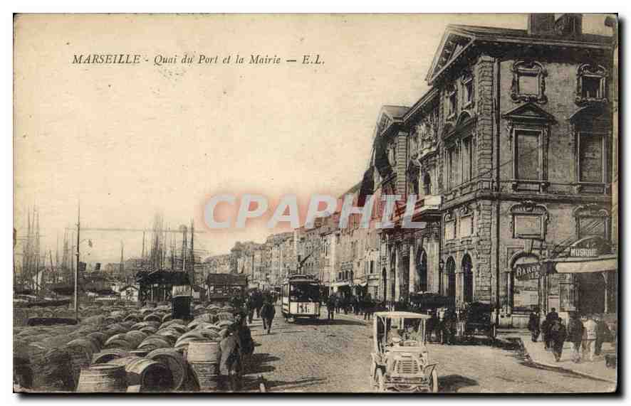 MARSEILLE - Quai du Port et la Mairie — E.L.