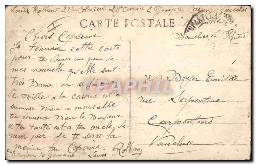 MARSEILLE - Quai du Port et la Mairie — E.L. — Verso