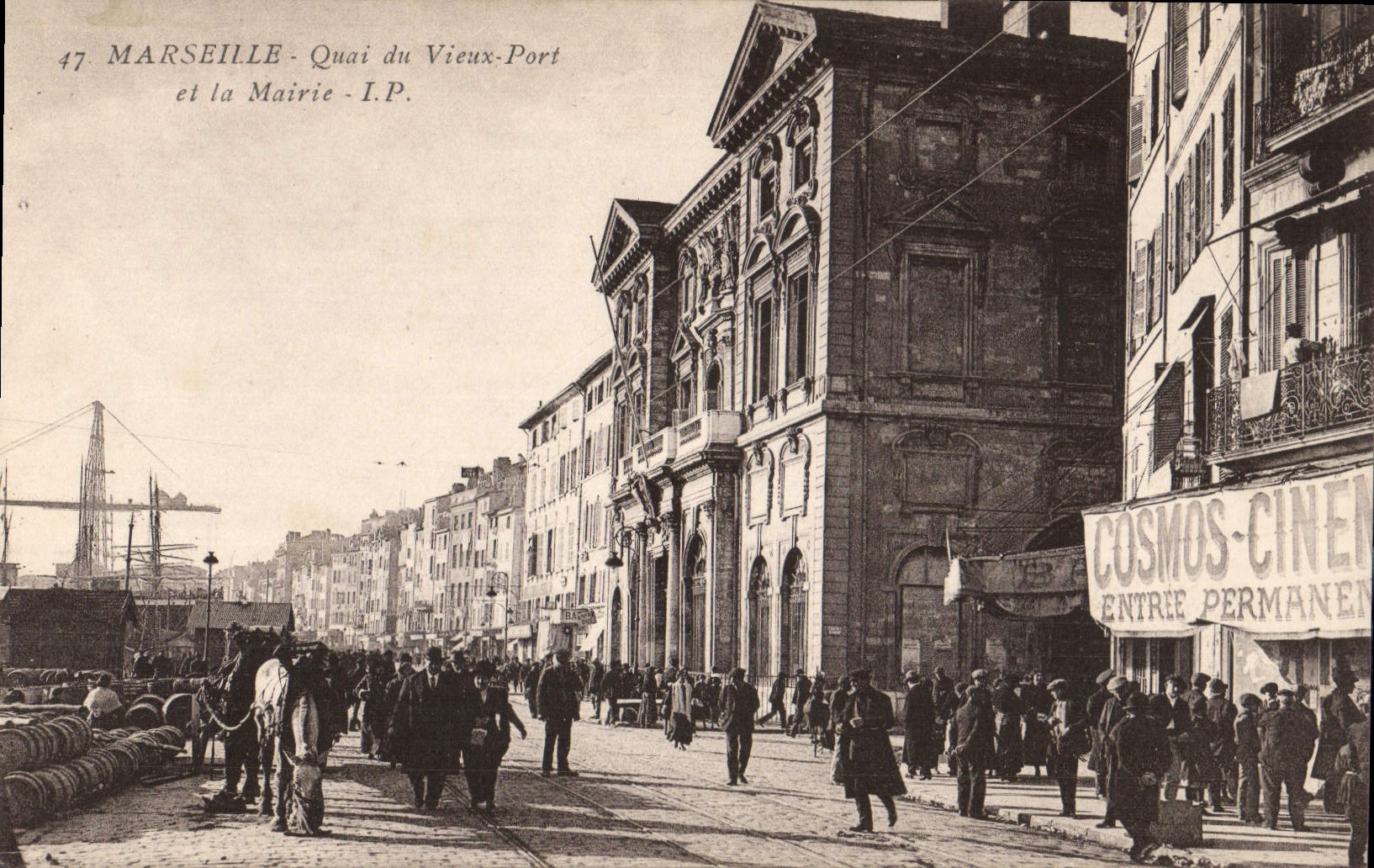 Marseille - Quai du Vieux-Port et la Mairie - I.P.