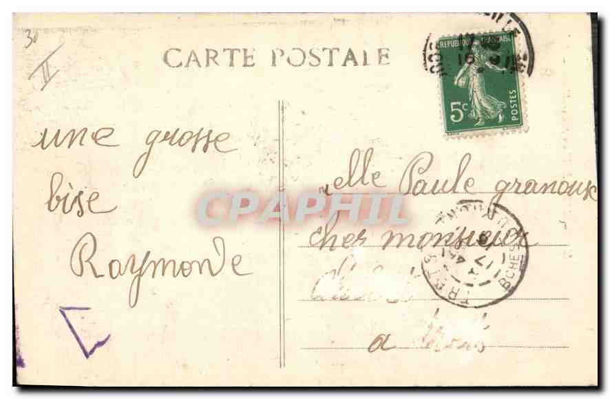 CPA Marseille le Phare Sainte Marie  — Verso