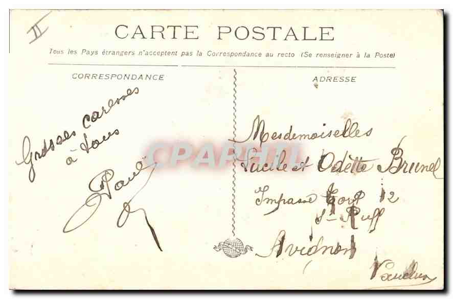 CPA Marseille le Phare Sainte Marie  — Verso
