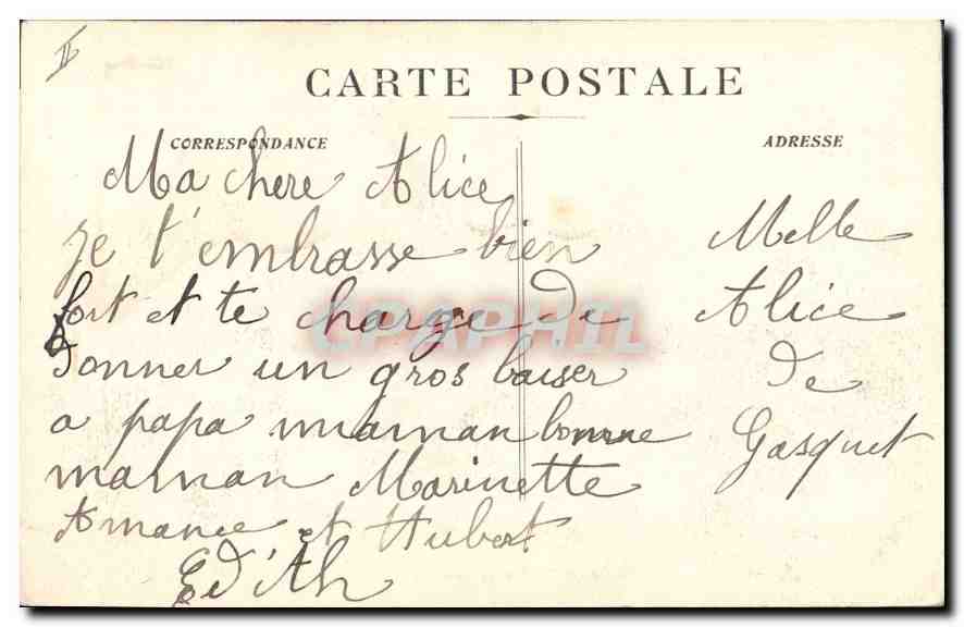 CPA Marseille le Phare Ste Marie et la Jetee  — Verso