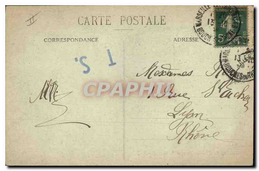 CPA Marseille le Phare de la Desirade  — Verso