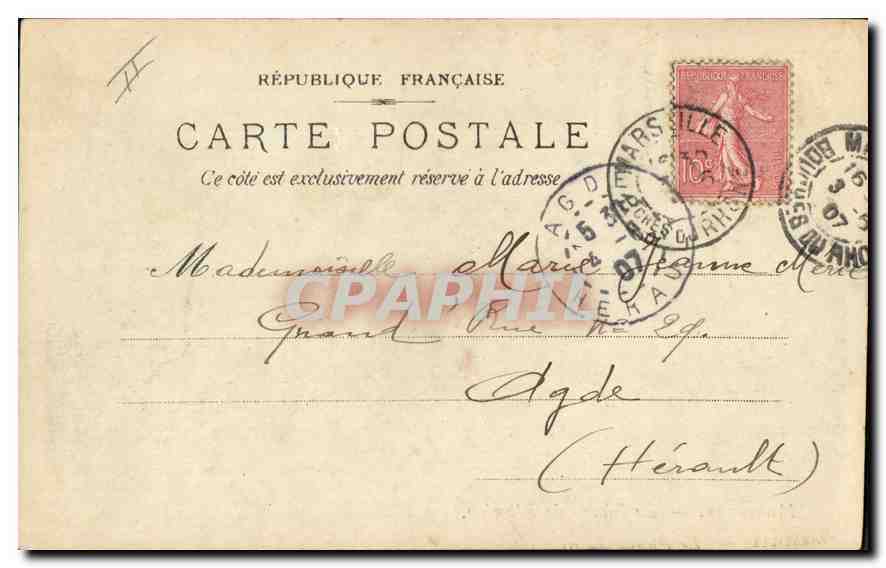 CPA Marseille le Phare de Planier  — Verso