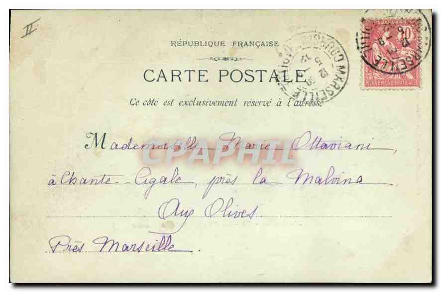 CPA Marseille le Phare Sainte Marie  — Rückseite