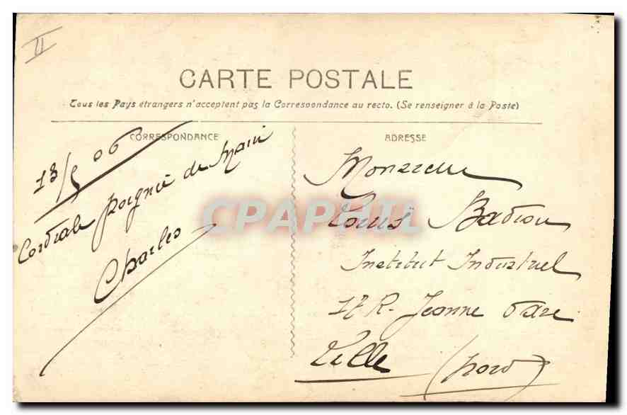 CPA Marseille le Phare Ste Marie  — Rückseite