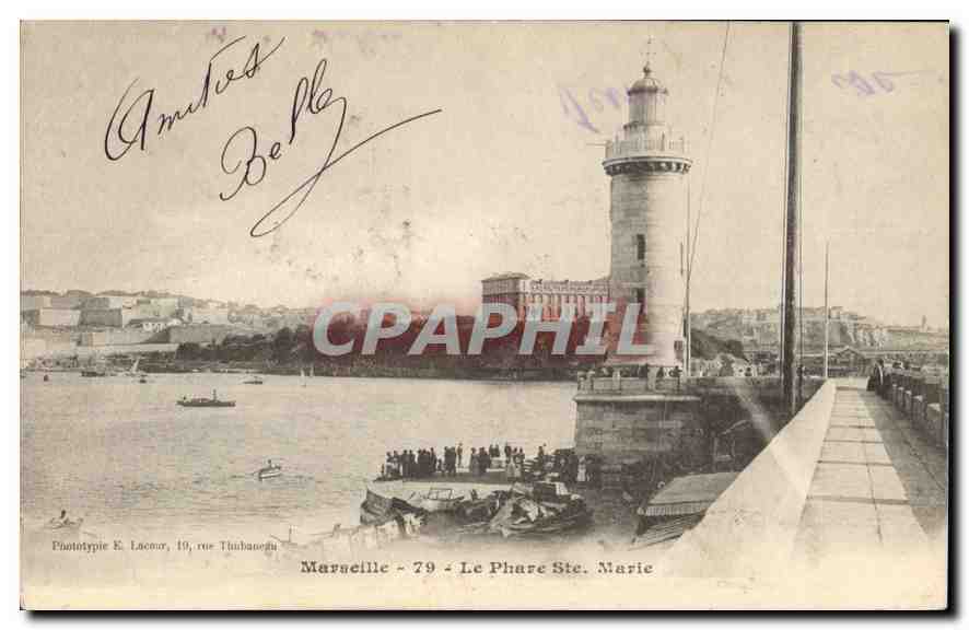CPA Marseille le Phare Ste Marie 