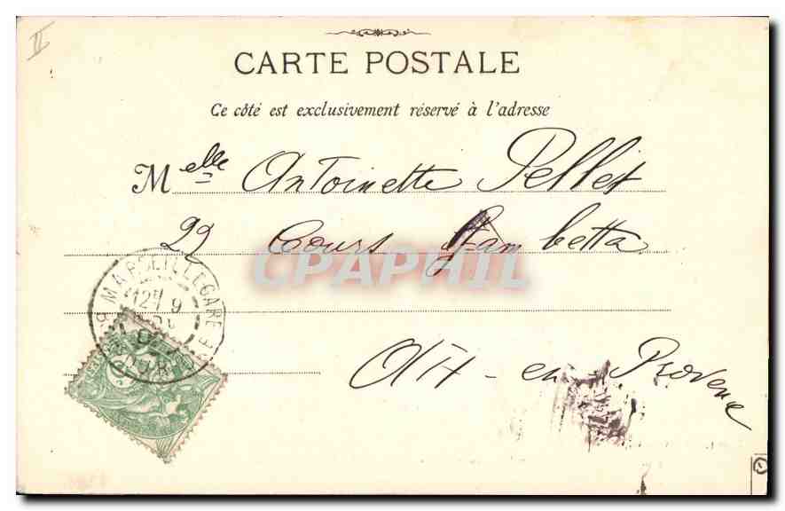 CPA Marseille le Phare Ste Marie  — Verso